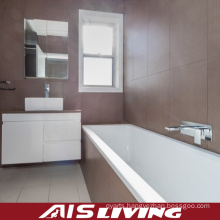 White Lacquer Bathroom Cabinets with Drawers Mirror Vanity (AIS-B013)
